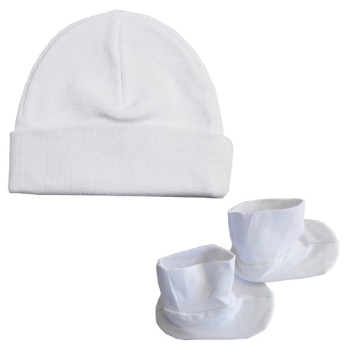 Ensemble casquette et chaussures Bambini - Blan